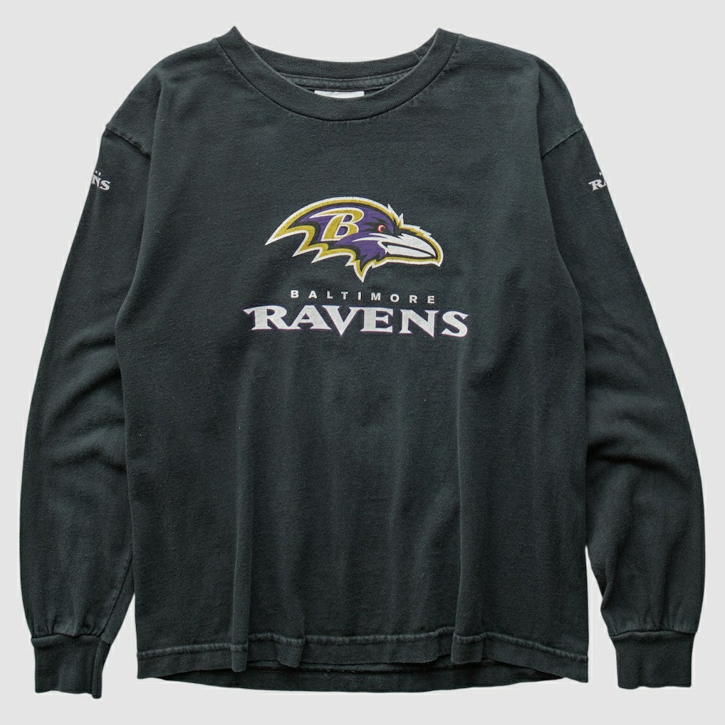 Baltimore Ravens Reebok 2000s Long Sleeve T-shirt Black Vintage