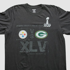 Superbowl XLV Reebok 2011 Long Sleeve T-shirt Black Vintage