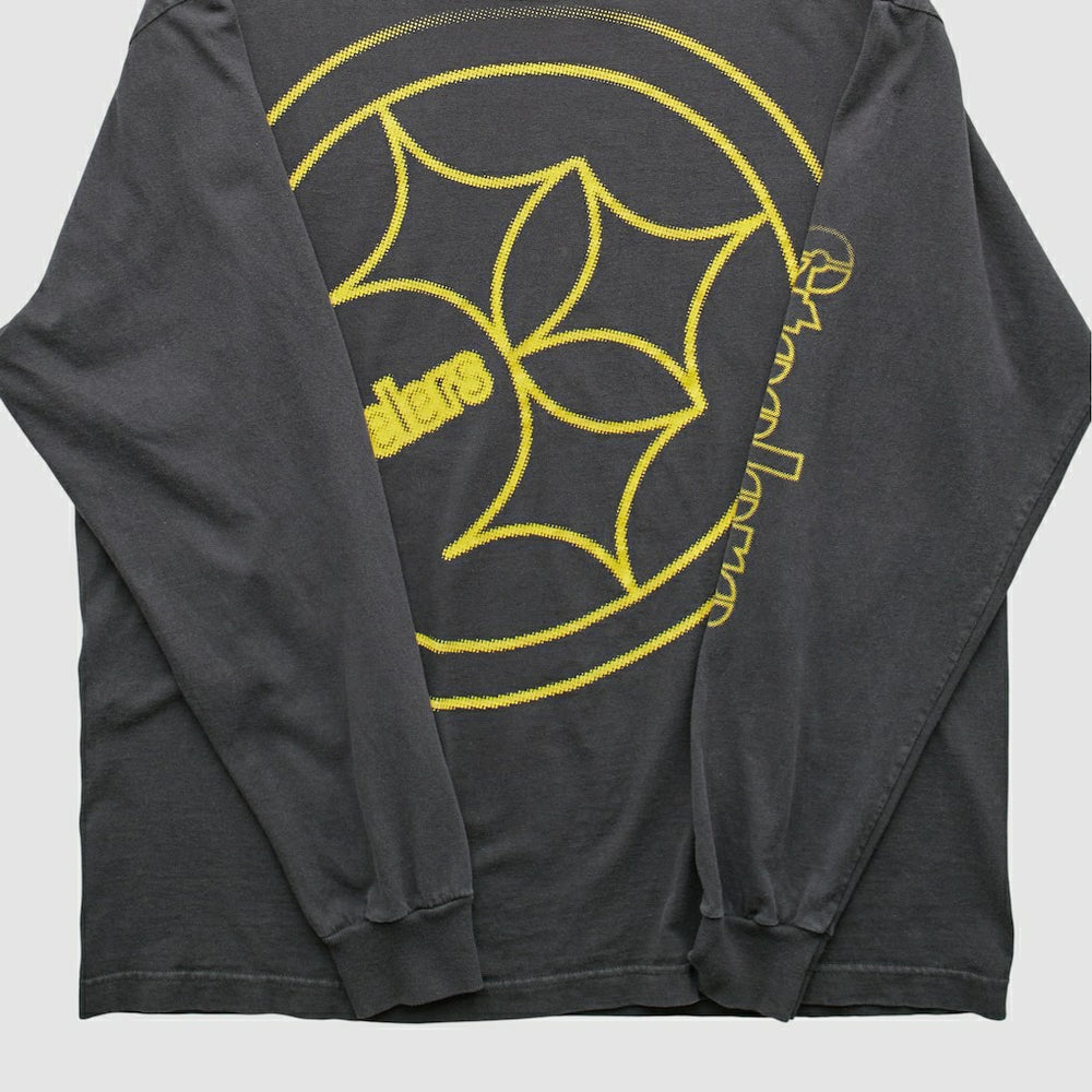 Pittsburgh Steelers Reebok 2000s Long Sleeve T-shirt Charcoal Vintage