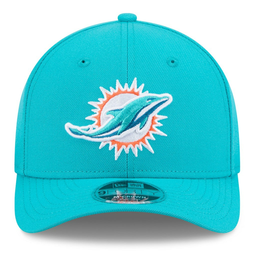 Miami Dolphins New Era Spain Side Patch 9FORTY M-Crown Adjustable Hat Aqua
