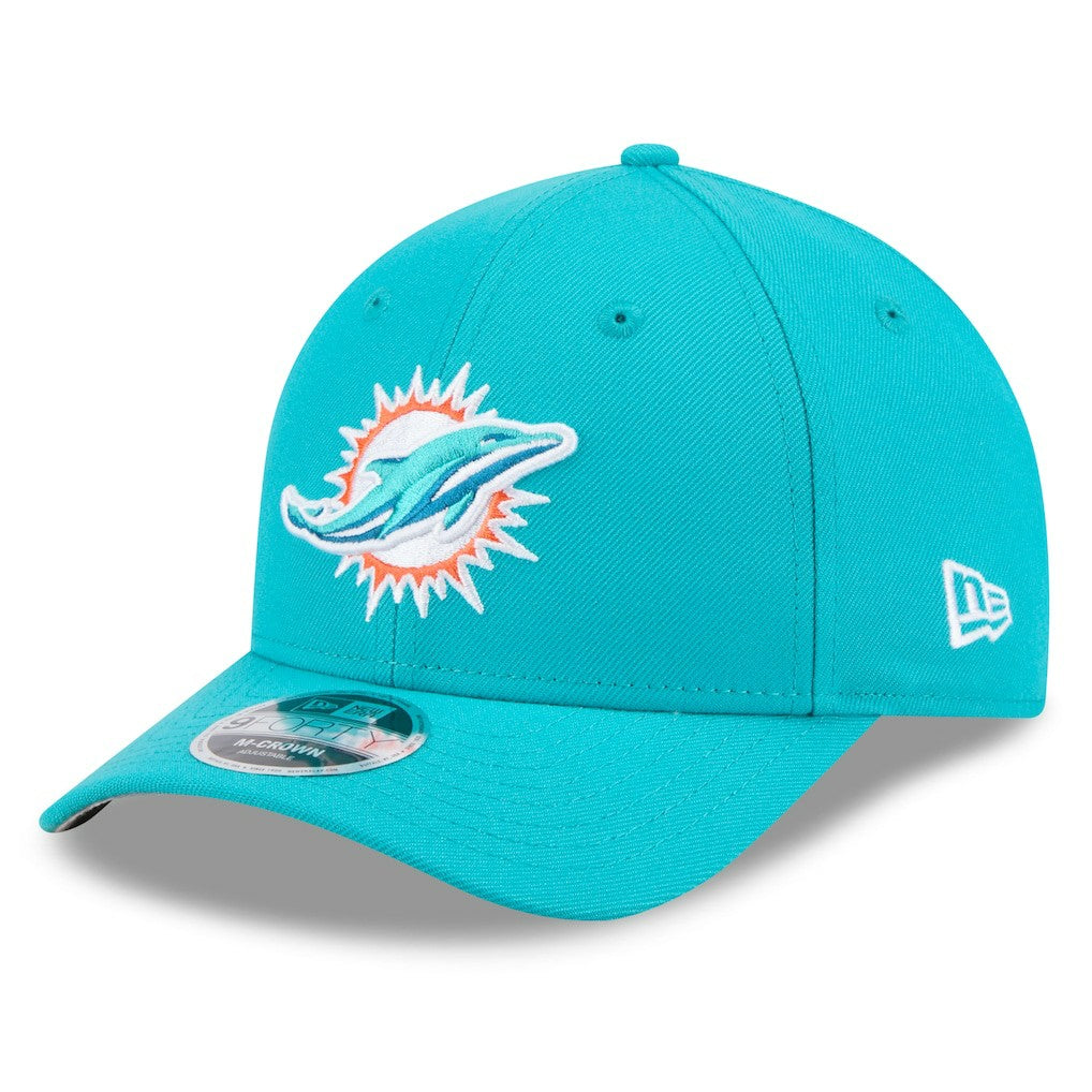 Miami Dolphins New Era Spain Side Patch 9FORTY M-Crown Adjustable Hat Aqua