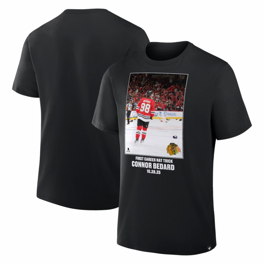 NHL Connor Bedard Chicago Blackhawks Legacy Milestone T-Shirt - Black