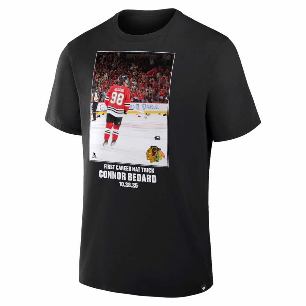 NHL Connor Bedard Chicago Blackhawks Legacy Milestone T-Shirt - Black