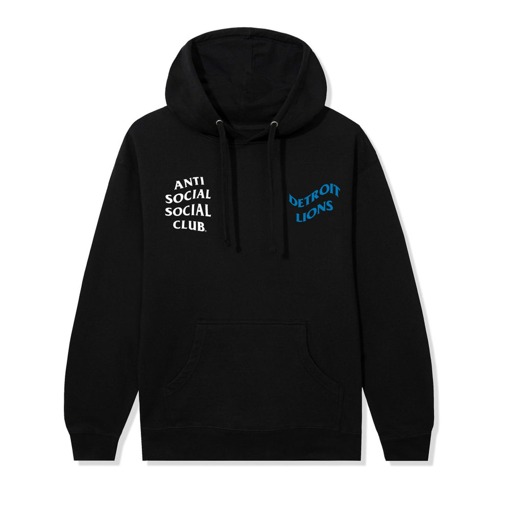 Detroit Lions AntiSocialSocialClub x NFL Unisex Impact Hoodie Black