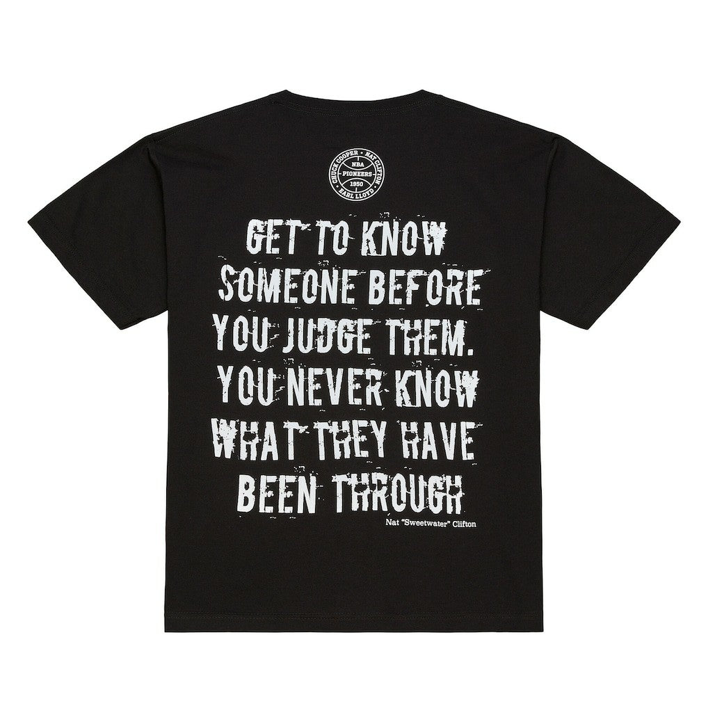Nathaniel Clifton New York Knicks 75th Anniversary Pioneers Player T-Shirt Black