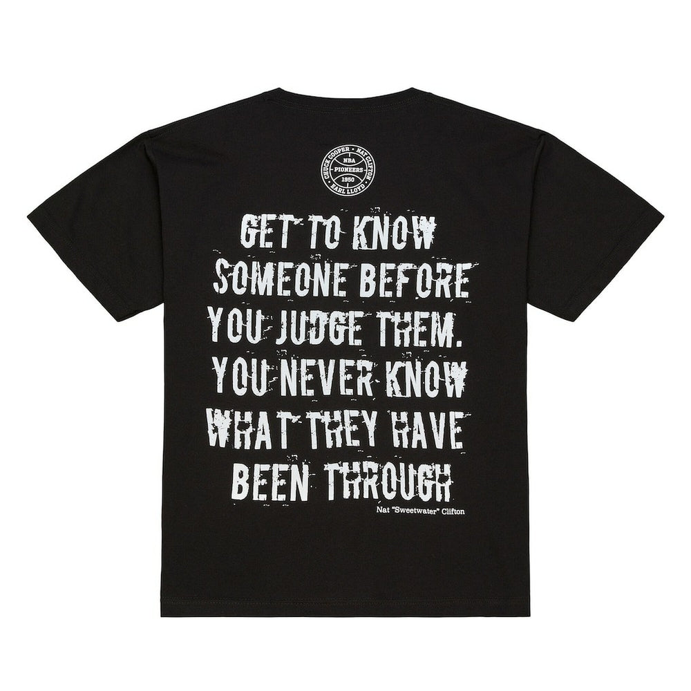 Nathaniel Clifton New York Knicks 75th Anniversary Pioneers Player T-Shirt Black