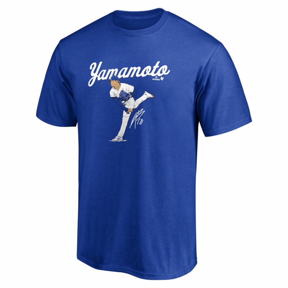 Yoshinobu Yamamoto Los Angeles Dodgers BreakingT Unisex Ace T-Shirt - Royal T-shirts