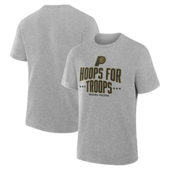 Indiana Pacers Hoops For Troops T-Shirt Gray