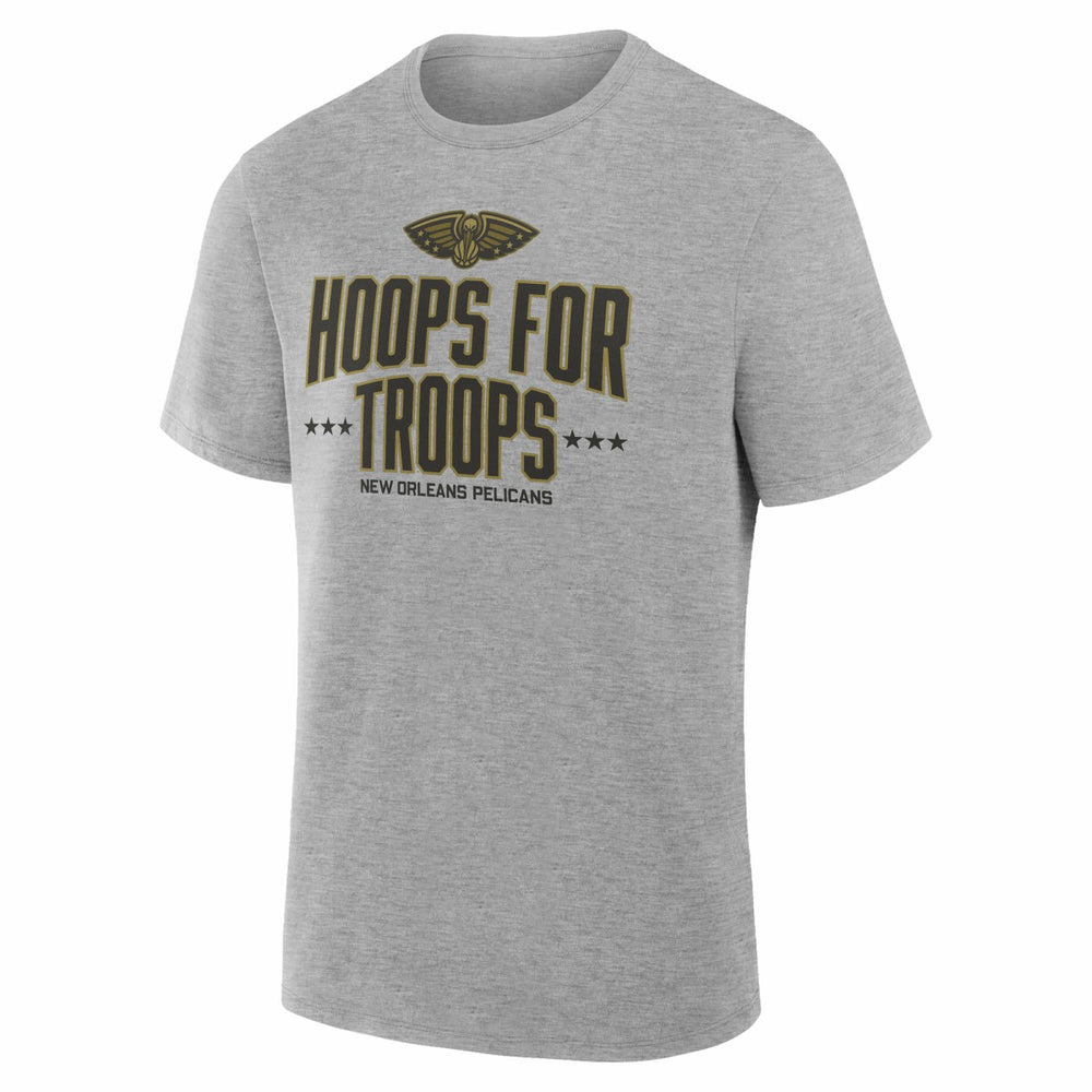 New Orleans Pelicans Hoops For Troops T-Shirt Gray