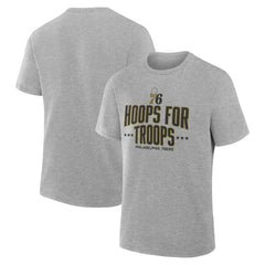 Philadelphia 76ers Hoops For Troops T-Shirt Gray