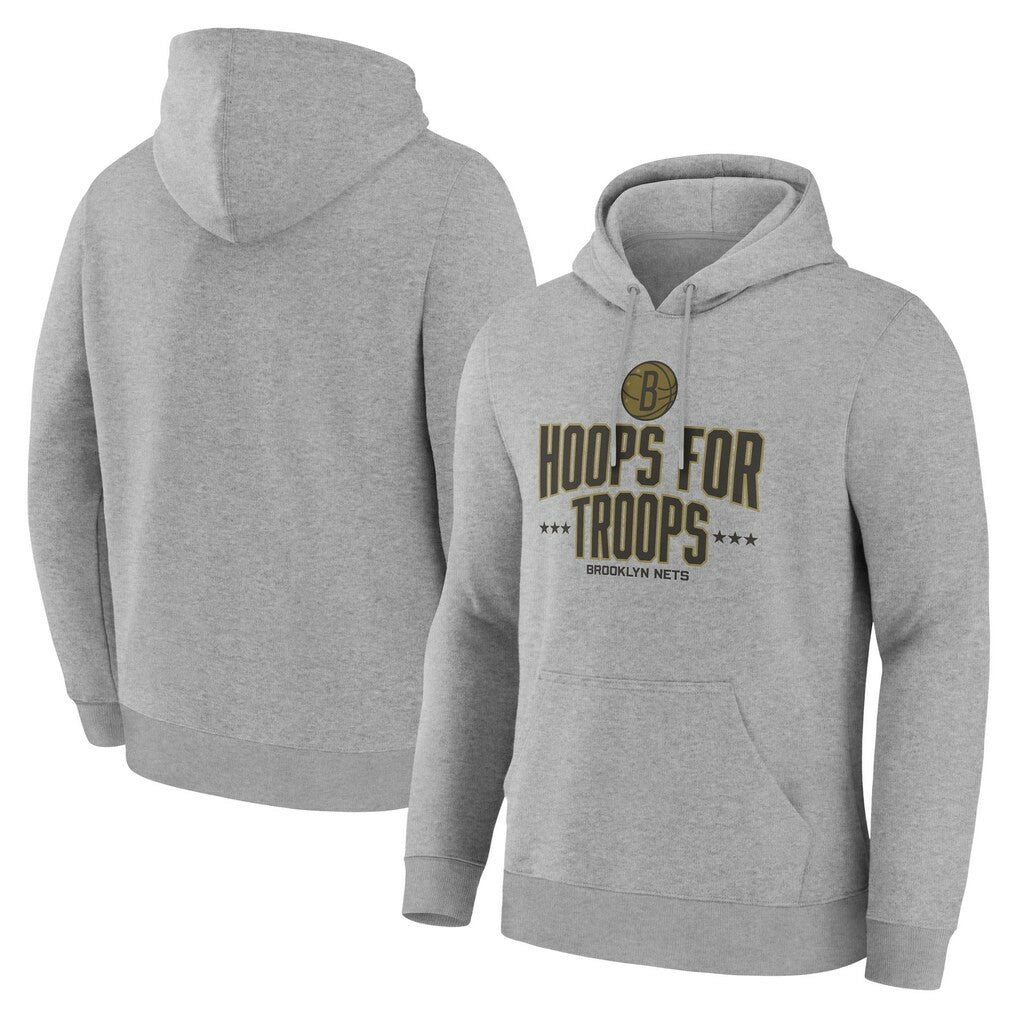 Brooklyn Nets Hoops For Troops Hoodie Gray