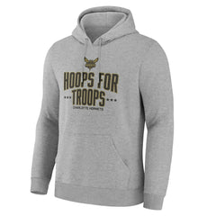 Charlotte Hornets Hoops For Troops Hoodie Gray