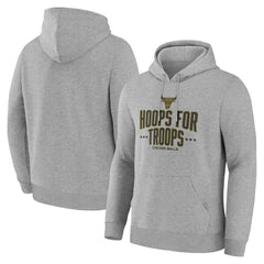 Chicago Bulls Hoops For Troops Hoodie Gray