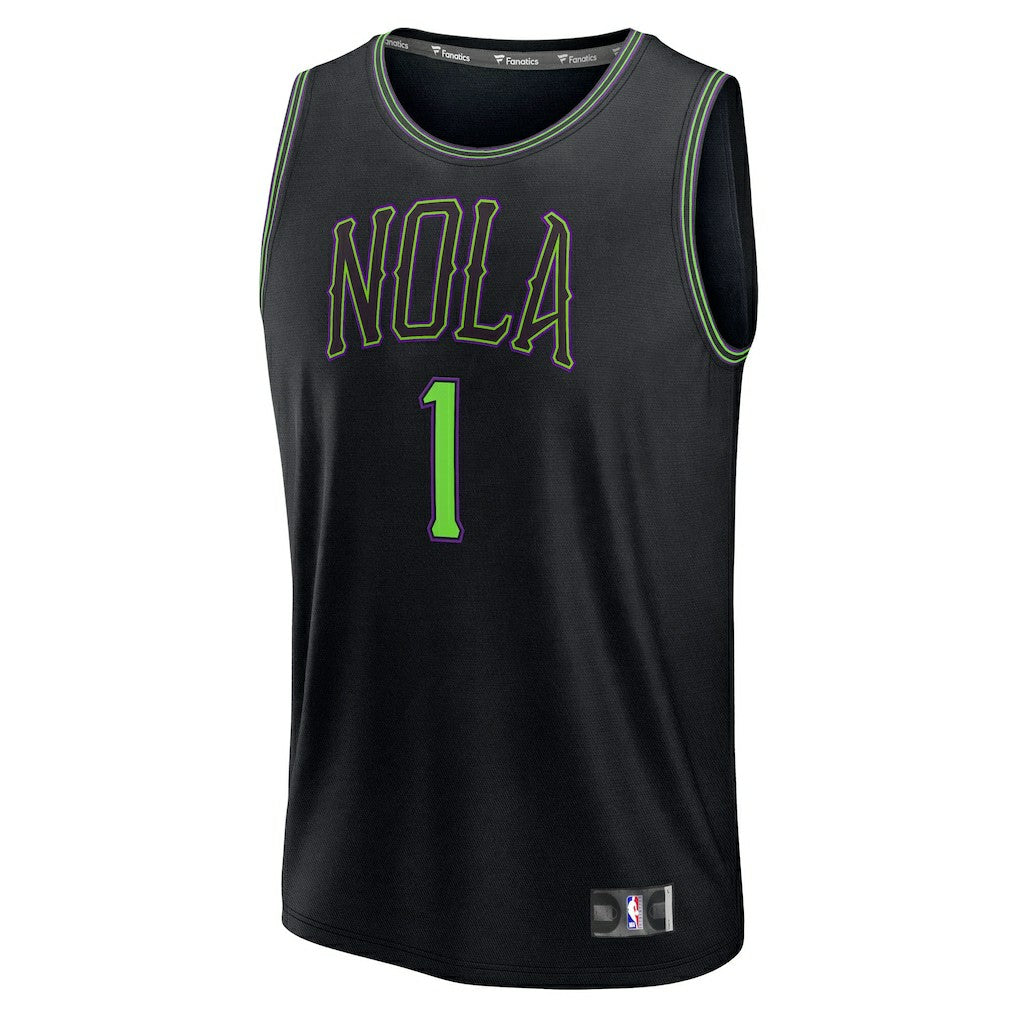 Zion Williamson New Orleans Pelicans 2025/26 City Edition Fast Break Jersey Black