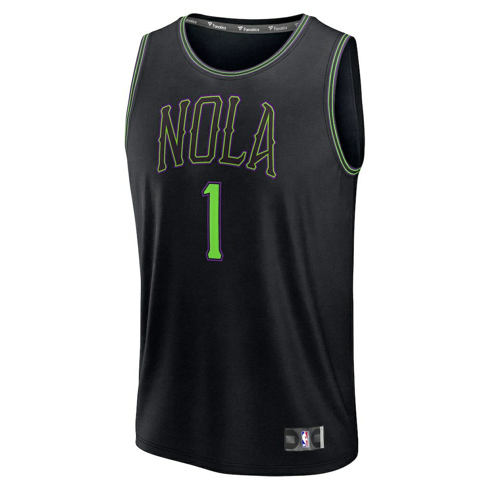 Zion Williamson New Orleans Pelicans 2025/26 City Edition Fast Break Jersey Black