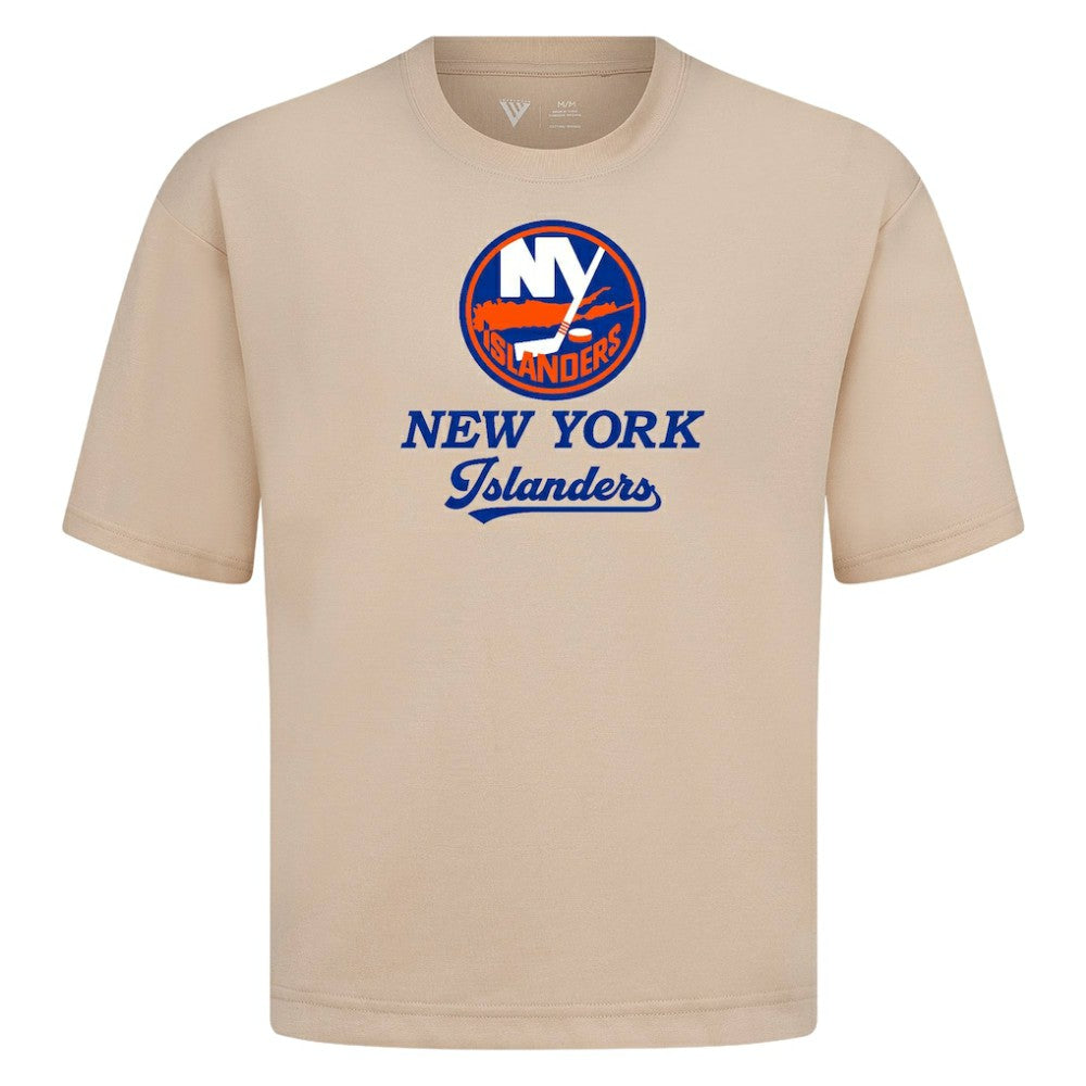 NHL New York Islanders Levelwear Team Surge Luxe Signature Knit T-Shirt - Khaki