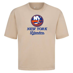 NHL New York Islanders Levelwear Team Surge Luxe Signature Knit T-Shirt - Khaki
