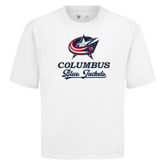 NHL Columbus Blue Jackets Levelwear Team Surge Luxe Signature Knit T-Shirt - White