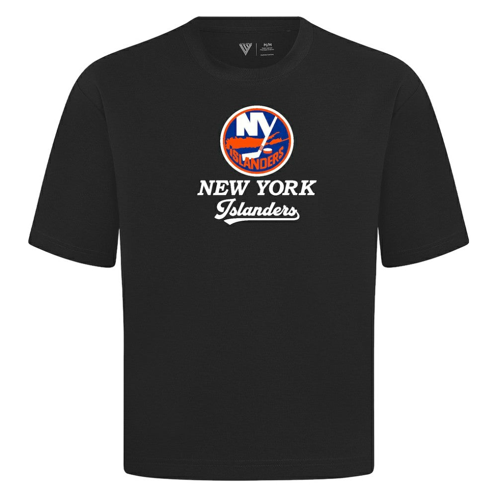 NHL New York Islanders Levelwear Team Surge Luxe Signature Knit T-Shirt - Black