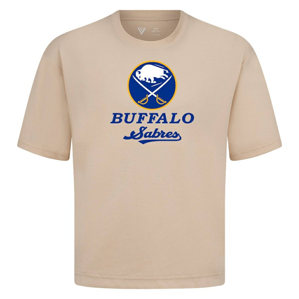 NHL Buffalo Sabres Levelwear Team Surge Luxe Signature Knit T-Shirt - Khaki