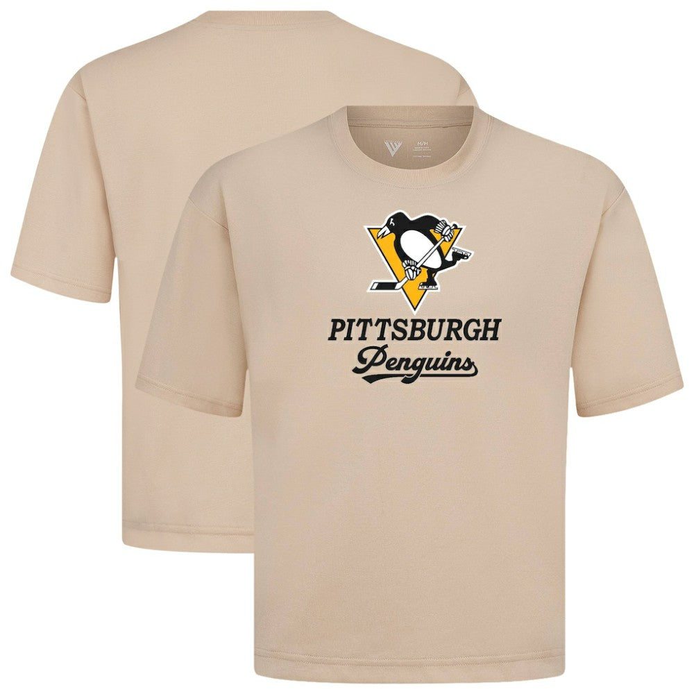 NHL Pittsburgh Penguins Levelwear Team Surge Luxe Signature Knit T-Shirt - Khaki