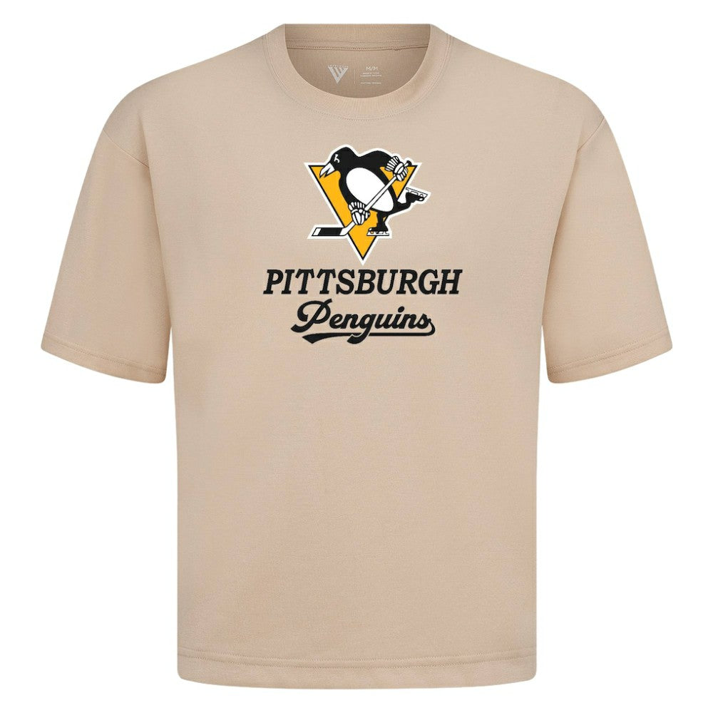 NHL Pittsburgh Penguins Levelwear Team Surge Luxe Signature Knit T-Shirt - Khaki