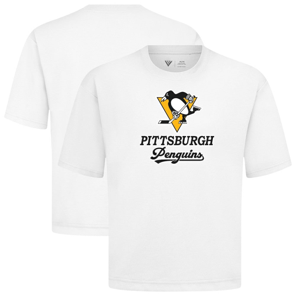 NHL Pittsburgh Penguins Levelwear Team Surge Luxe Signature Knit T-Shirt - White