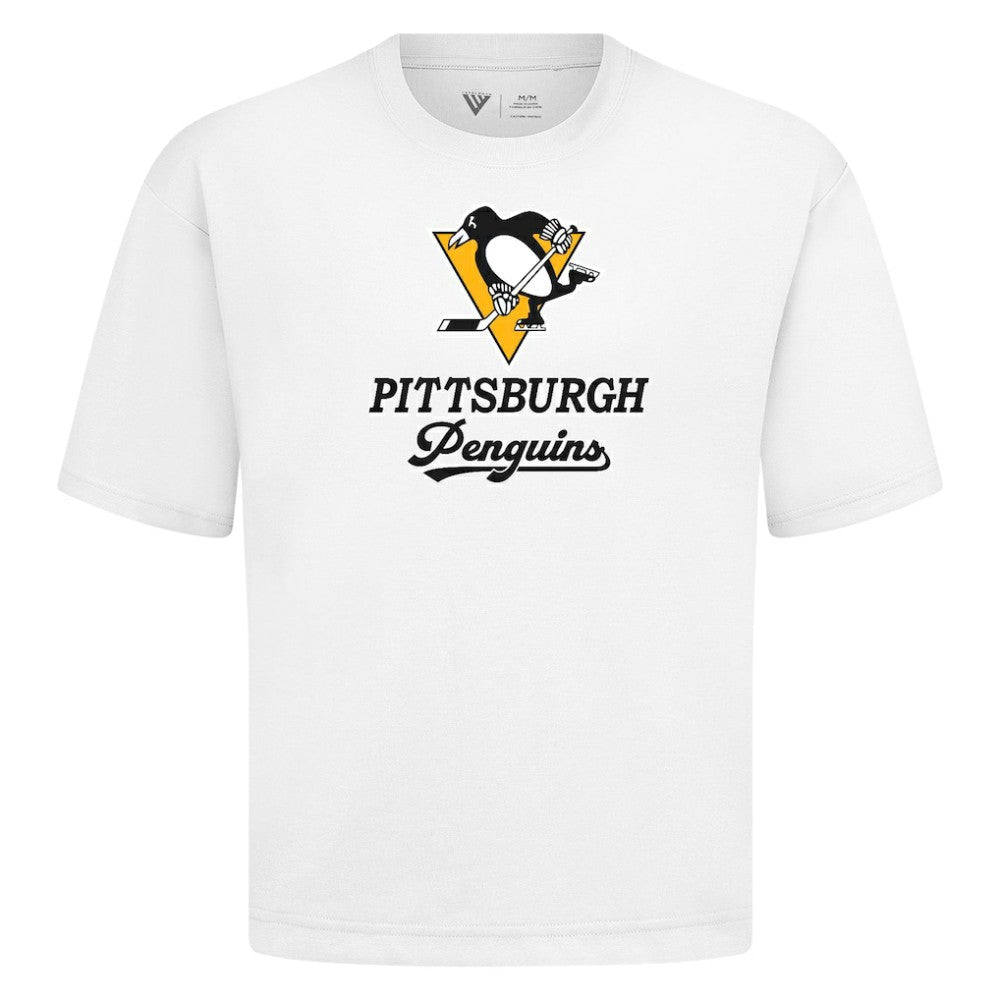 NHL Pittsburgh Penguins Levelwear Team Surge Luxe Signature Knit T-Shirt - White