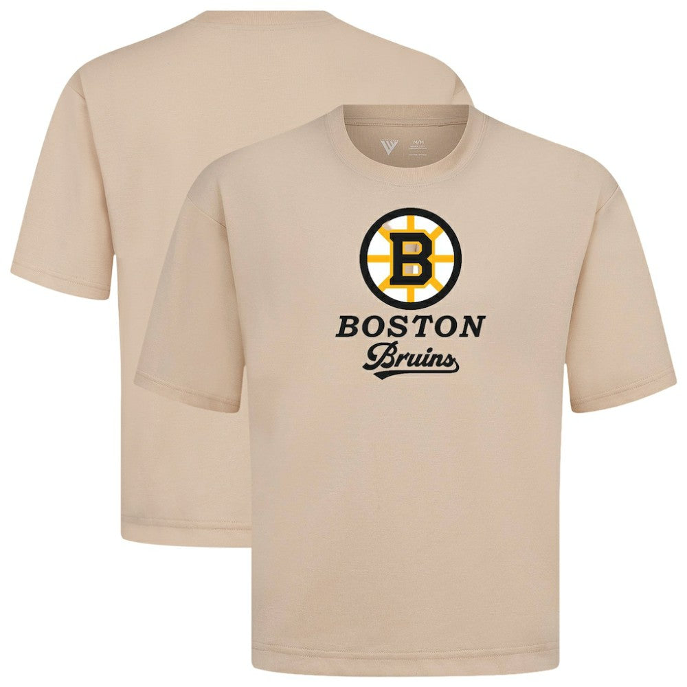 NHL Boston Bruins Levelwear Team Surge Luxe Signature Knit T-Shirt - Khaki