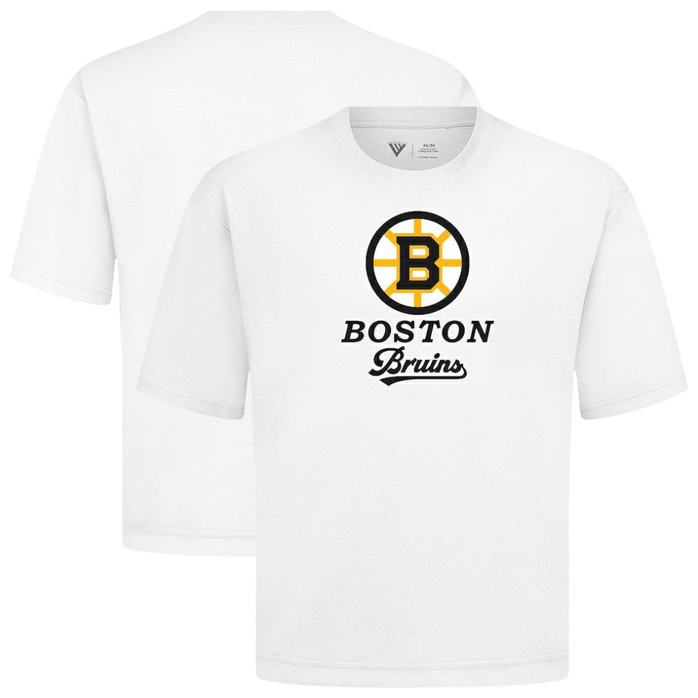 NHL Boston Bruins Levelwear Team Surge Luxe Signature Knit T-Shirt - White