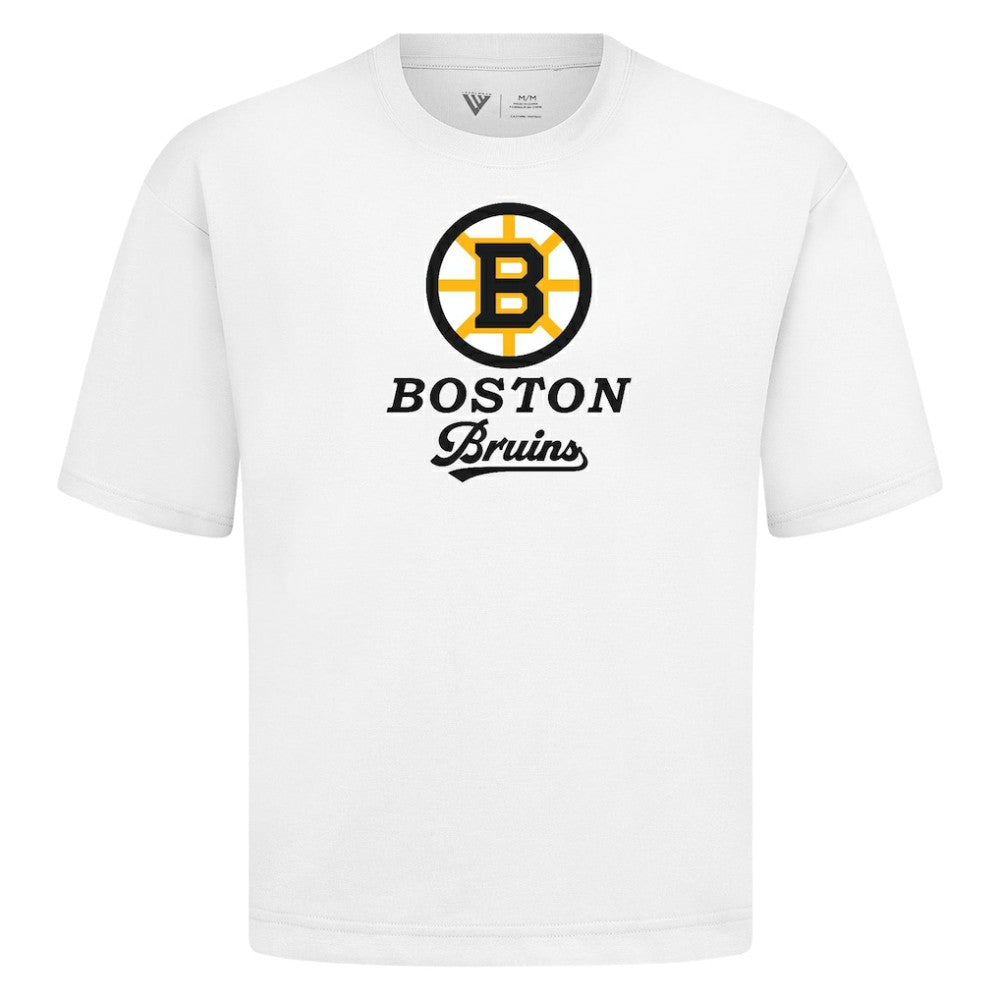 NHL Boston Bruins Levelwear Team Surge Luxe Signature Knit T-Shirt - White