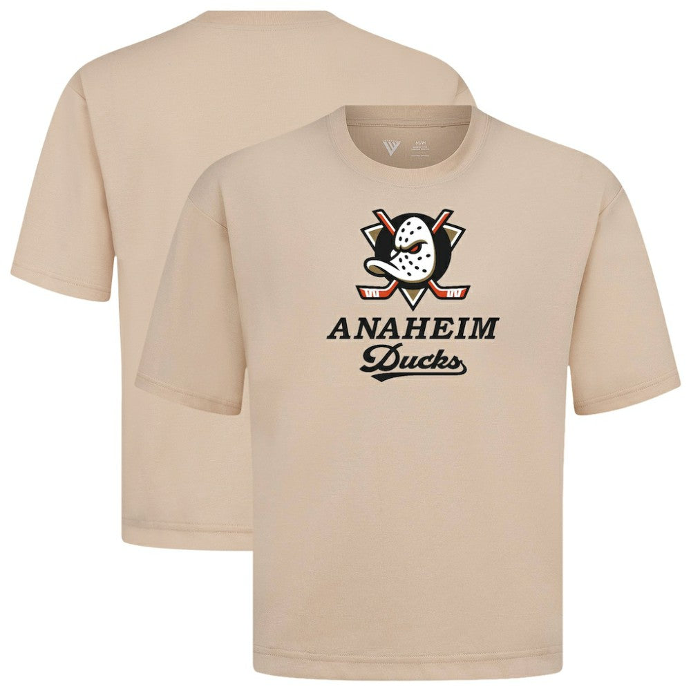 NHL Anaheim Ducks Levelwear Team Surge Luxe Signature Knit T-Shirt - Khaki