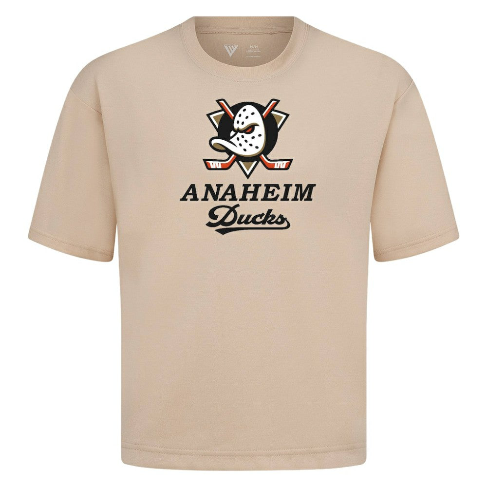 NHL Anaheim Ducks Levelwear Team Surge Luxe Signature Knit T-Shirt - Khaki