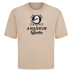 NHL Anaheim Ducks Levelwear Team Surge Luxe Signature Knit T-Shirt - Khaki