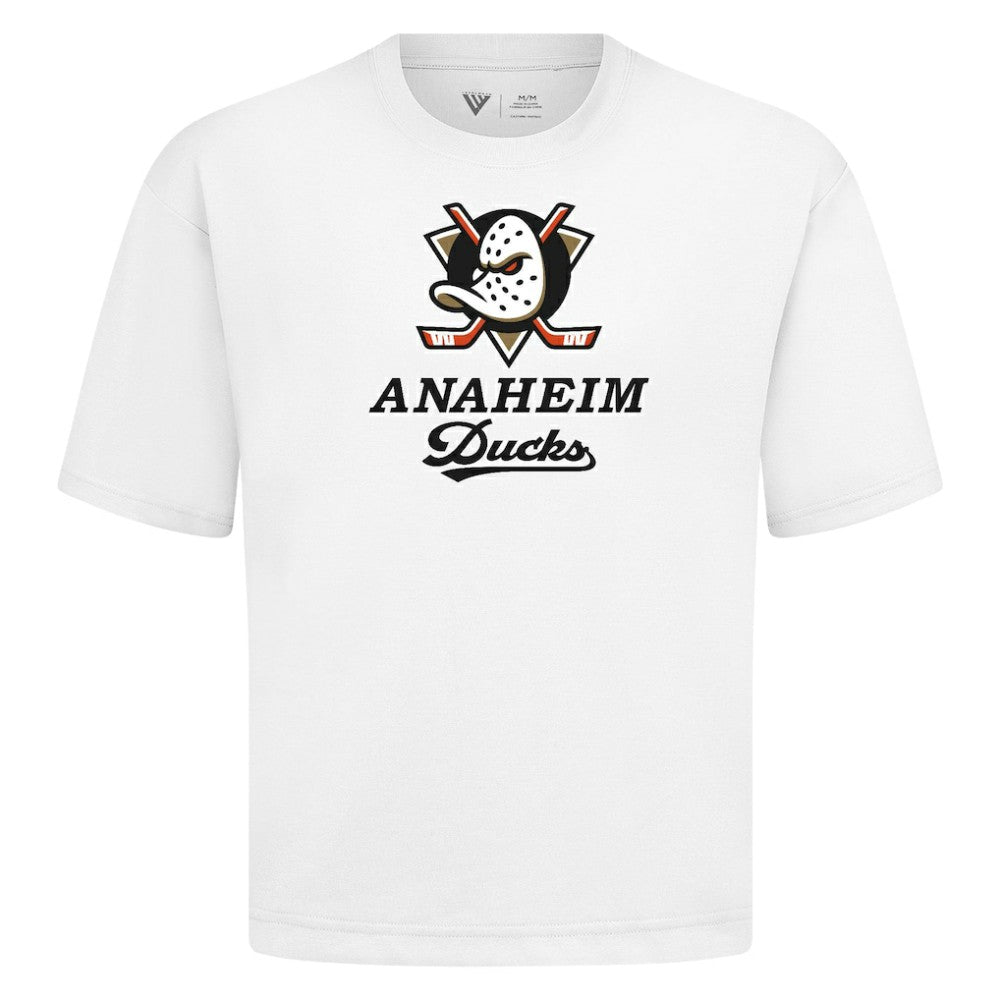 NHL Anaheim Ducks Levelwear Team Surge Luxe Signature Knit T-Shirt - White