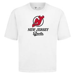 NHL New Jersey Devils Levelwear Team Surge Luxe Signature Knit T-Shirt - White