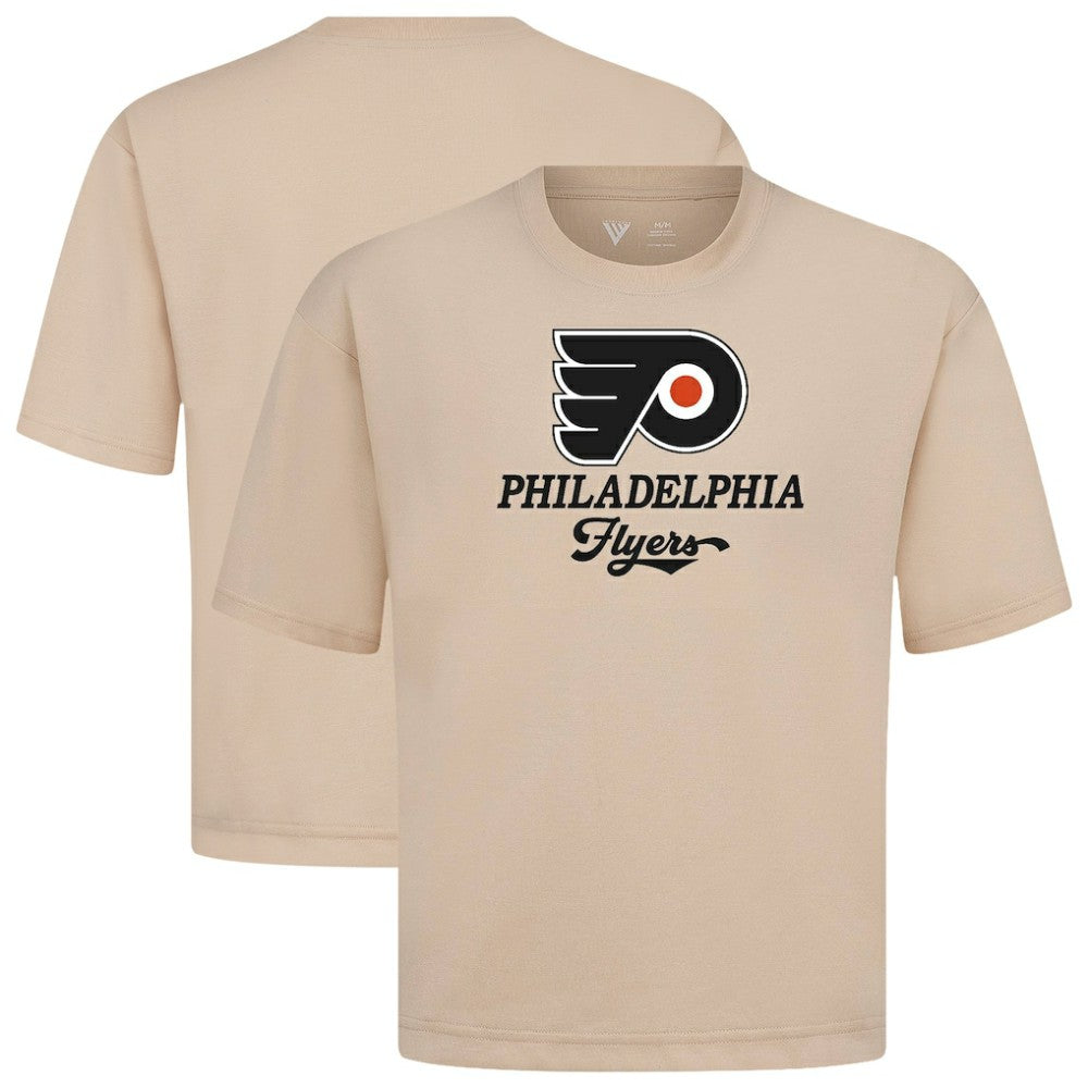 NHL Philadelphia Flyers Levelwear Team Surge Luxe Signature Knit T-Shirt - Khaki