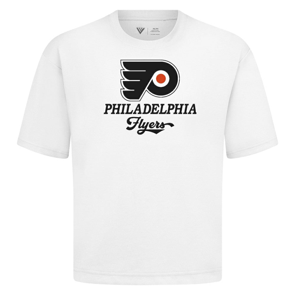 NHL Philadelphia Flyers Levelwear Team Surge Luxe Signature Knit T-Shirt - White