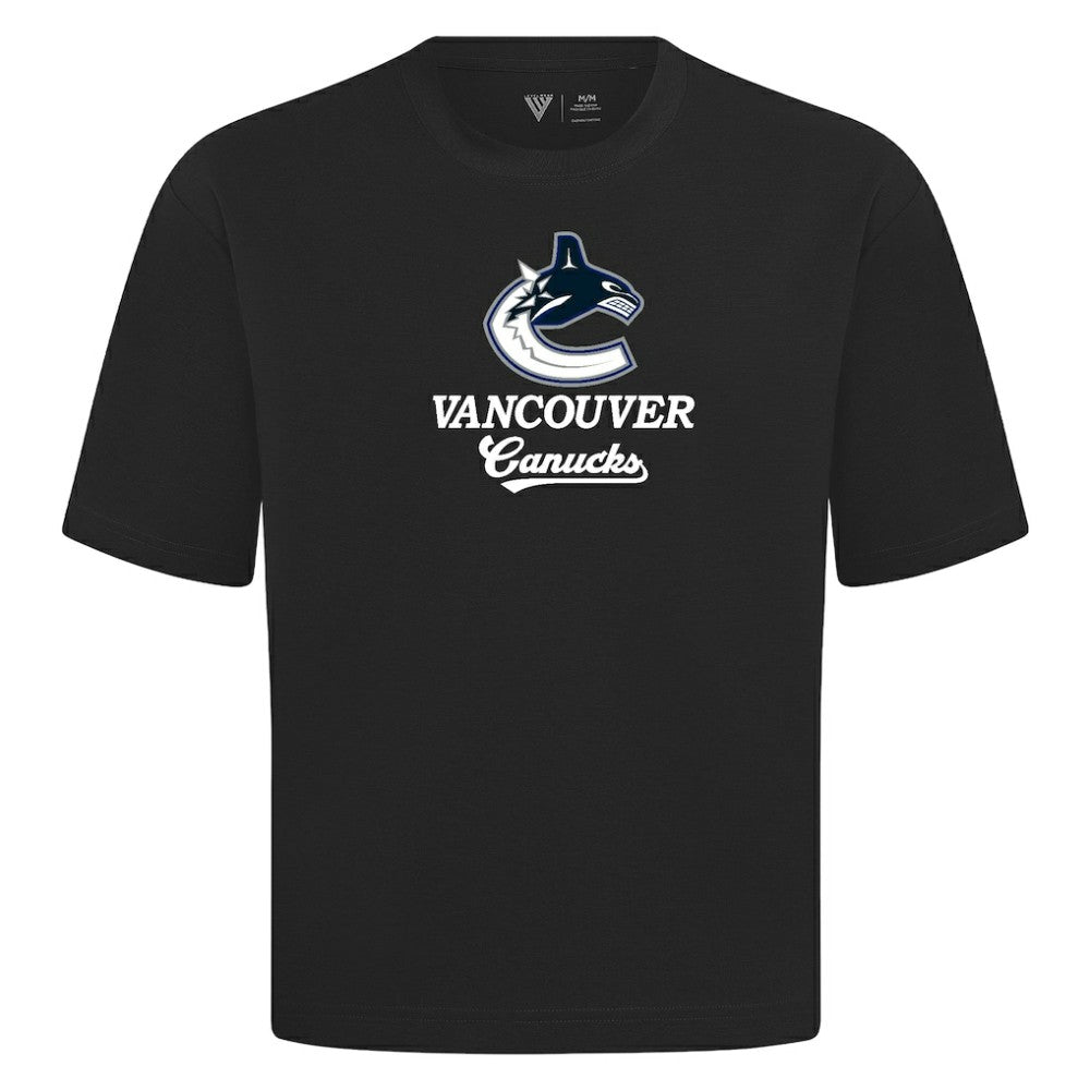 NHL Vancouver Canucks Levelwear Team Surge Luxe Signature Knit T-Shirt - Black
