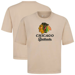 NHL Chicago Blackhawks Levelwear Team Surge Luxe Signature Knit T-Shirt - Khaki