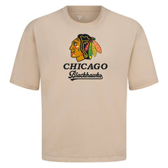 NHL Chicago Blackhawks Levelwear Team Surge Luxe Signature Knit T-Shirt - Khaki
