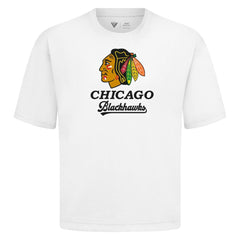 NHL Chicago Blackhawks Levelwear Team Surge Luxe Signature Knit T-Shirt - White