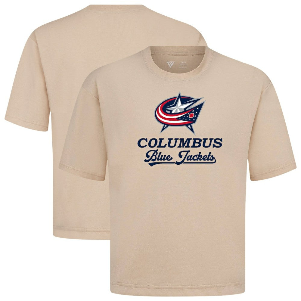 NHL Columbus Blue Jackets Levelwear Team Surge Luxe Signature Knit T-Shirt - Khaki