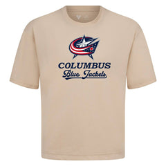 NHL Columbus Blue Jackets Levelwear Team Surge Luxe Signature Knit T-Shirt - Khaki