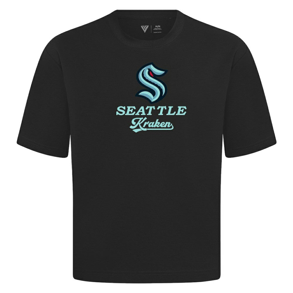 NHL Seattle Kraken Levelwear Team Surge Luxe Signature Knit T-Shirt - Black