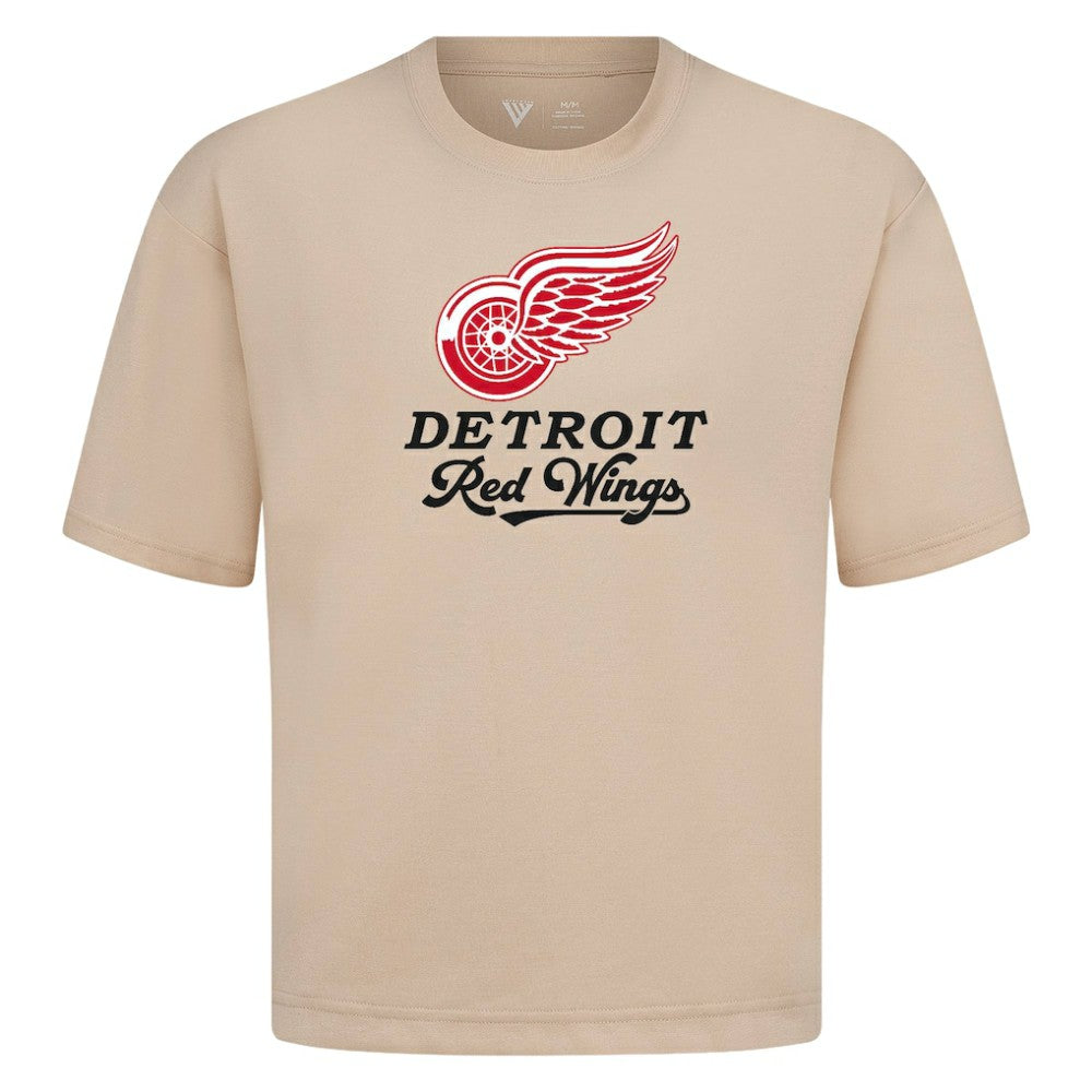 NHL Detroit Red Wings Levelwear Team Surge Luxe Signature Knit T-Shirt - Khaki