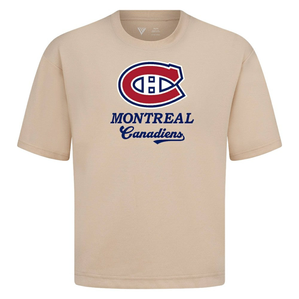 NHL Montreal Canadiens Levelwear Team Surge Luxe Signature Knit T-Shirt - Khaki