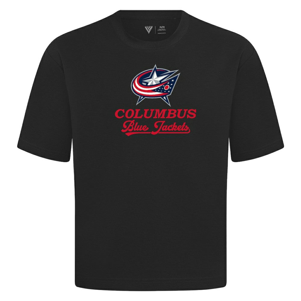 NHL Columbus Blue Jackets Levelwear Team Surge Luxe Signature Knit T-Shirt - Black