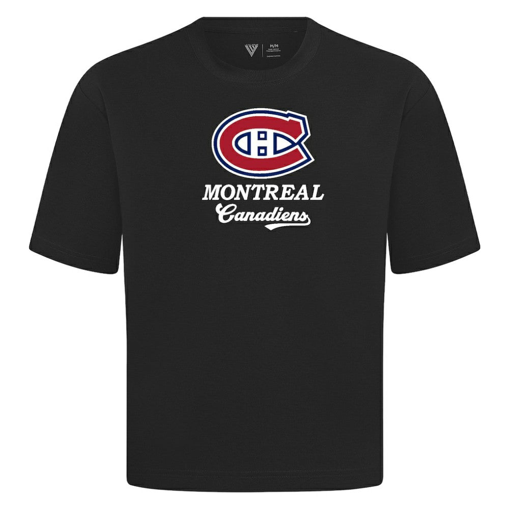 NHL Montreal Canadiens Levelwear Team Surge Luxe Signature Knit T-Shirt - Black