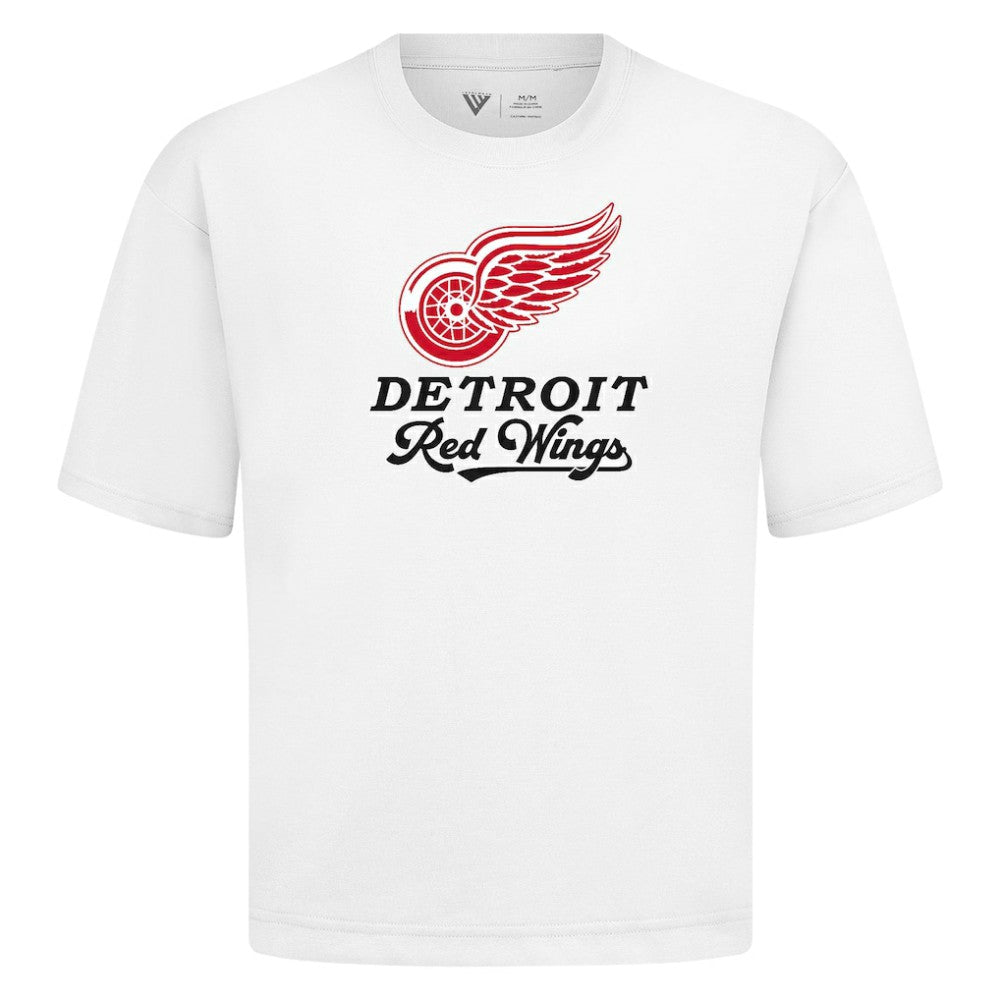NHL Detroit Red Wings Levelwear Team Surge Luxe Signature Knit T-Shirt - White